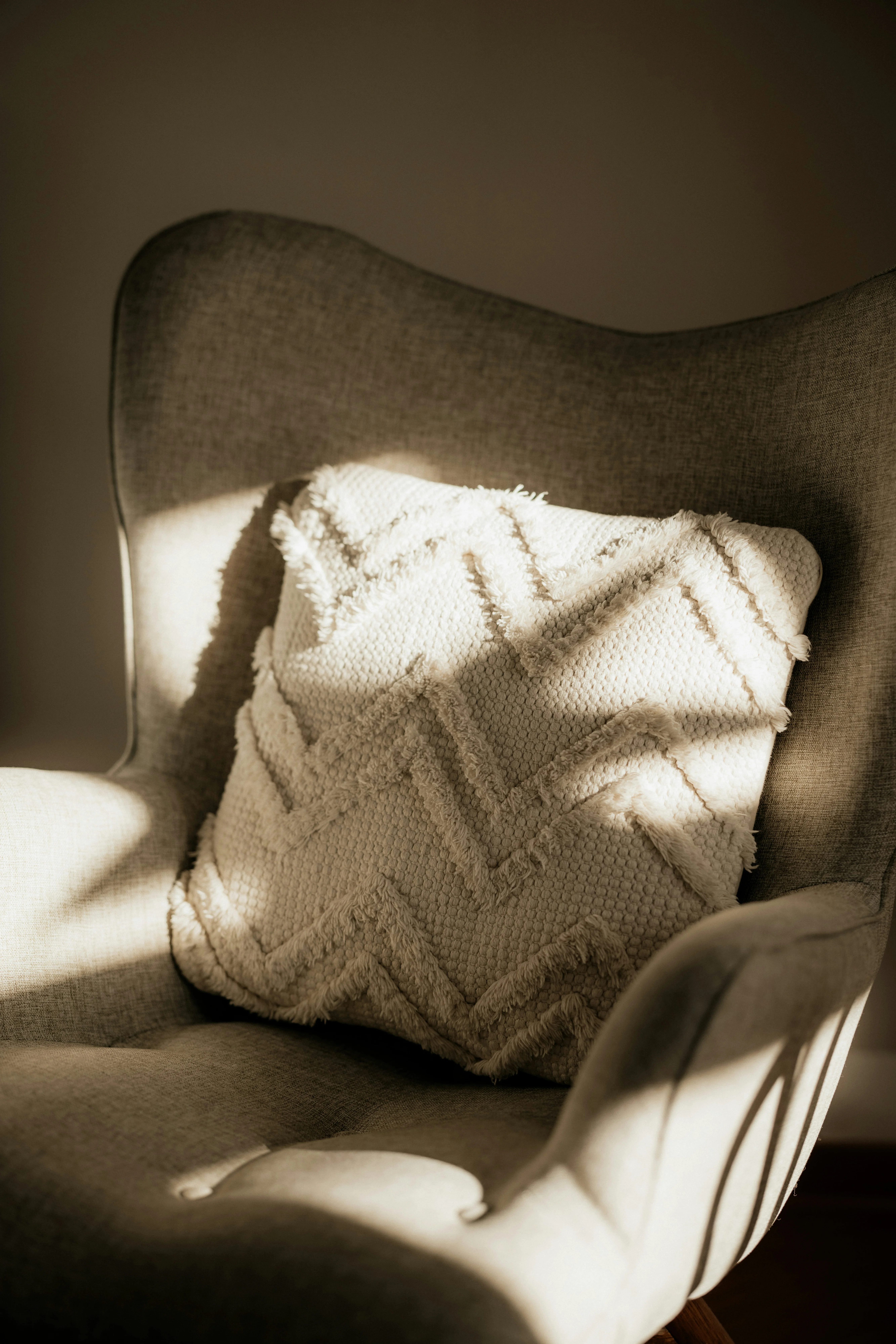 Charcoal Wool Cushion